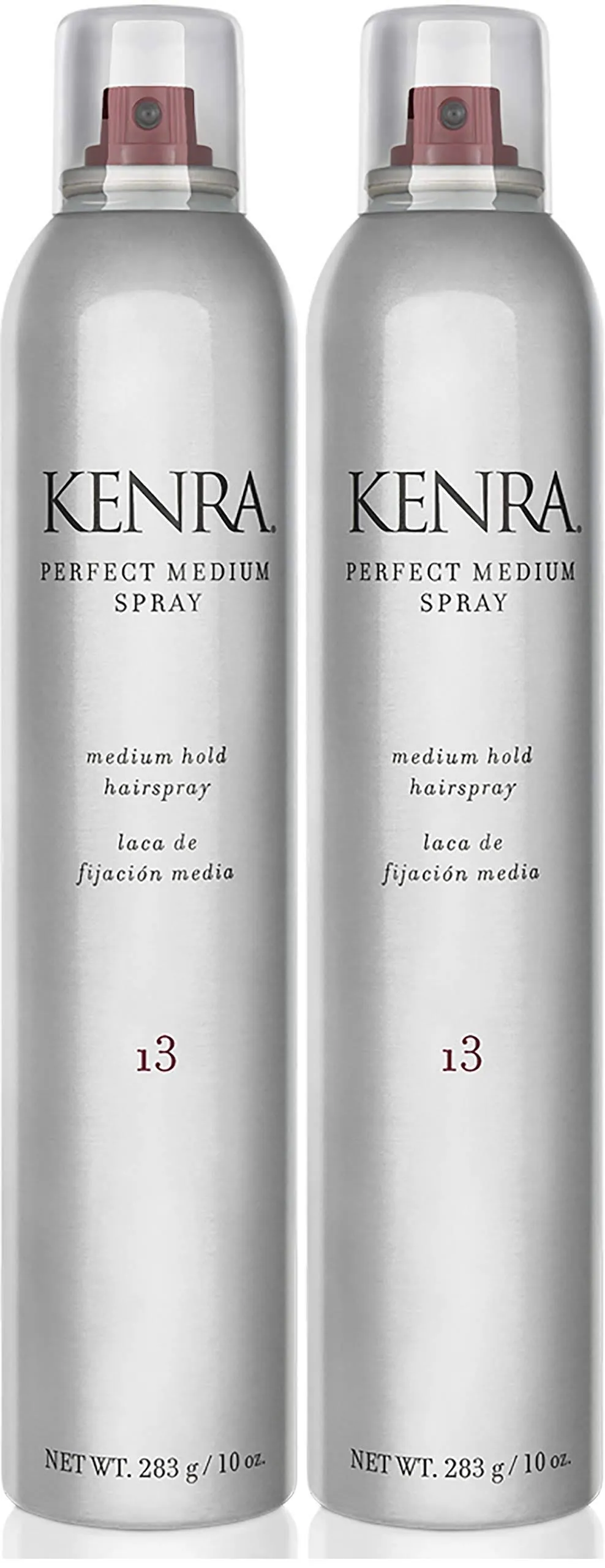 Kenra Perfect Medium Spray 13 50% | Provides Styling Control Without Stiffness | Medium Hold | Fast-Drying Formulation | High Shine Finish | All Hair Types | 10 oz (2-Pack)