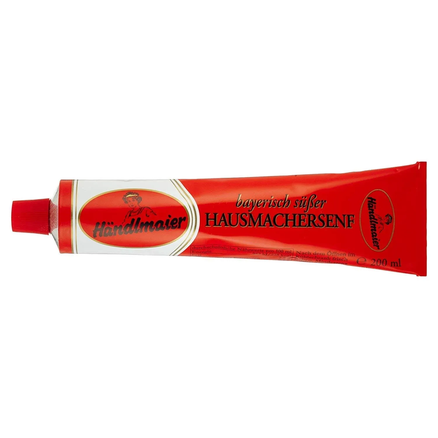 Handlmaier Sweet Bavarian Homemade Mustard in Tube -200 Ml