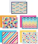 Bright Blank Cards Assortment - 30-Count - Colorful Motifs - Matching Envelopes