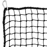 Heavy Duty Golf Netting High Impact Practice Barrier Net. Ball Containment for Hitting, Driving and Chipping. Black Netting with 4 Carabiners 10 x 10