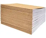 Better Office Products - Kraft Notebook - sewn-bound - 140 x 211 mm - 30 Sheets / 60 Pages - White - Plain - Paper (Pack of 24)