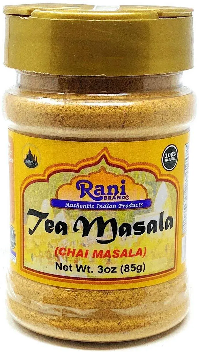 Rani Tea (Chai) Masala Indian Spice Blend 3oz (85g) PET Jar ~ All Natural | Vegan | Gluten Friendly | Salt & Sugar Free | NON-GMO | No Colors