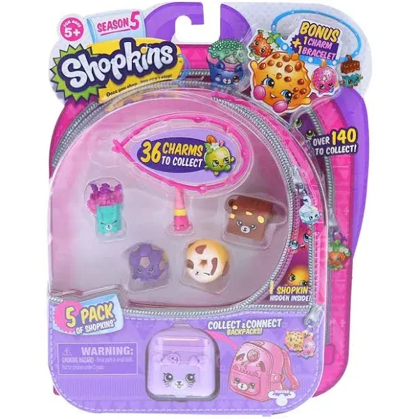 Shopkins Season 5 5 Pack BRAND NEW Pictured Pack