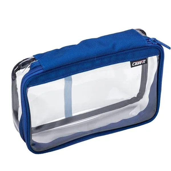 Case-it The Clear XL Pouch, Large Capacity Clear Pencil Case, Clear Zipper Pencil ...