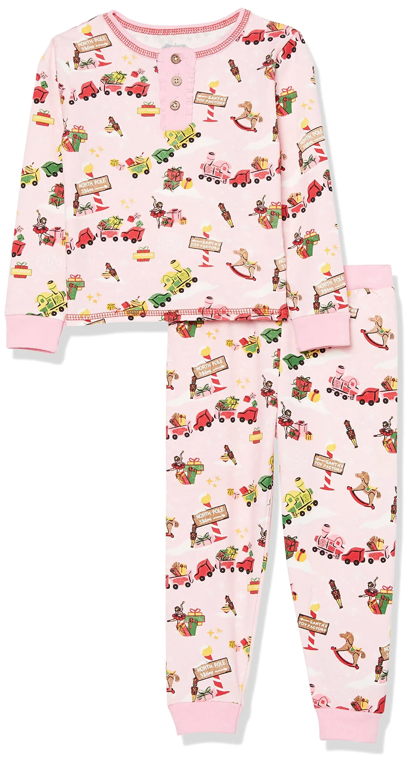 Mud Pie Toyland Pink Pajama Set 2T