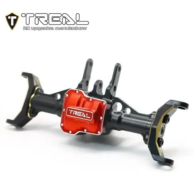 TREAL TRX4M Front Portal Axles Complete Kit CVD Shaft Aluminum 7075 CNC Machined Axle Housing for 1/18 TRX-4M (Black)