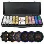 SLOWPLAY Nash 14 Gram Clay Poker Chips Set for Texas Hold’em, 500pcs [With Numbered Values] Features A High-end Carrying Case, 500 Chips with Nu