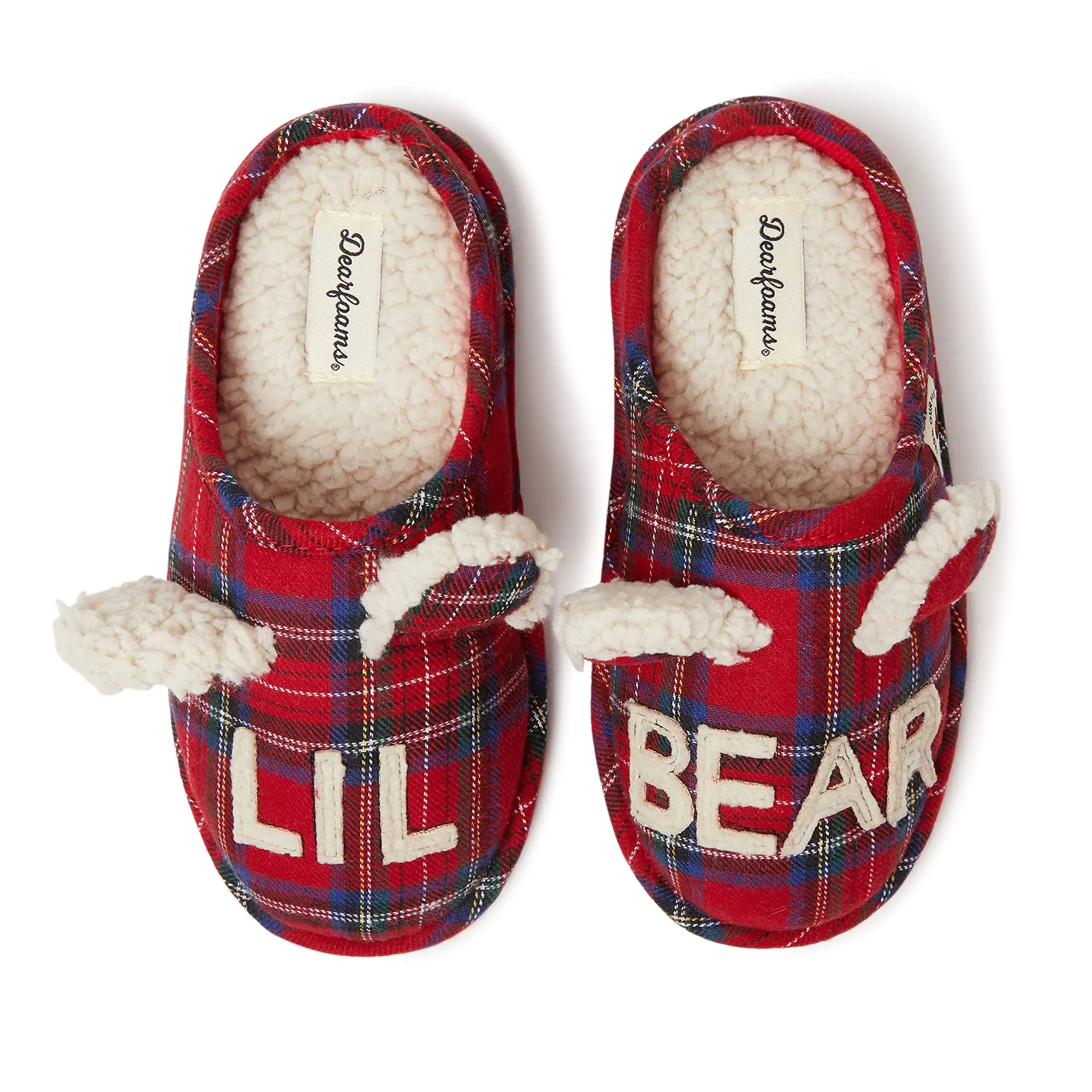 Dearform Size 4/5 New Lil  Bear Plaid Slippers