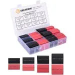 SELTERM Heat Shrink Kit 1 3/4 1/2 5/8 - 3:1 Dual Wall Adhesive Lined - 108 pcs