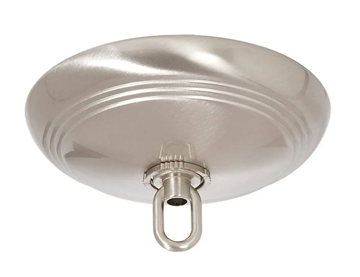 B&p Lamp Satin Nickel Screw Collar Ribbed Canopy Kits