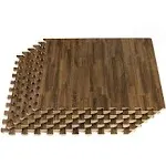 Forest Floor 3/8 Inch Thick Printed Foam Tiles Premium Wood Grain Interlocking Foam Floor Mats