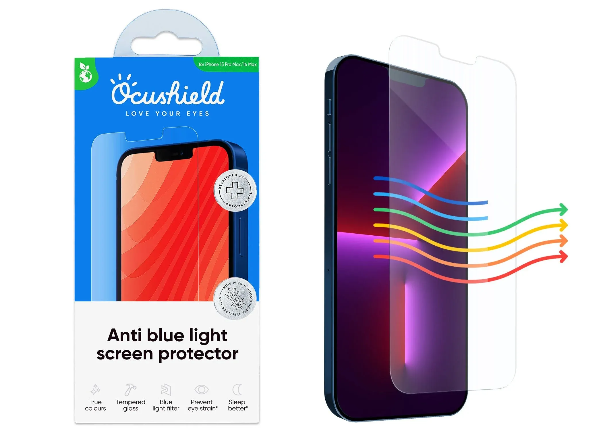 Ocushield Anti Blue Light Screen Protector for iPhone 13 Pro Max