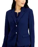 Kasper Women's Two Button Jacket in Navy | 14 | Lord & Taylor