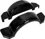 Ecotric Set of 2 Single Axle Trailer Fenders 13" Wheels Tire Skirt Boat(Black)