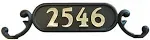 Decorative Mailbox Address Number Plate | GSI Williamsburg Mailbox Address Plate, Style 1 (Charleston) | Decorative Mailbox Plate | Aluminum Cast