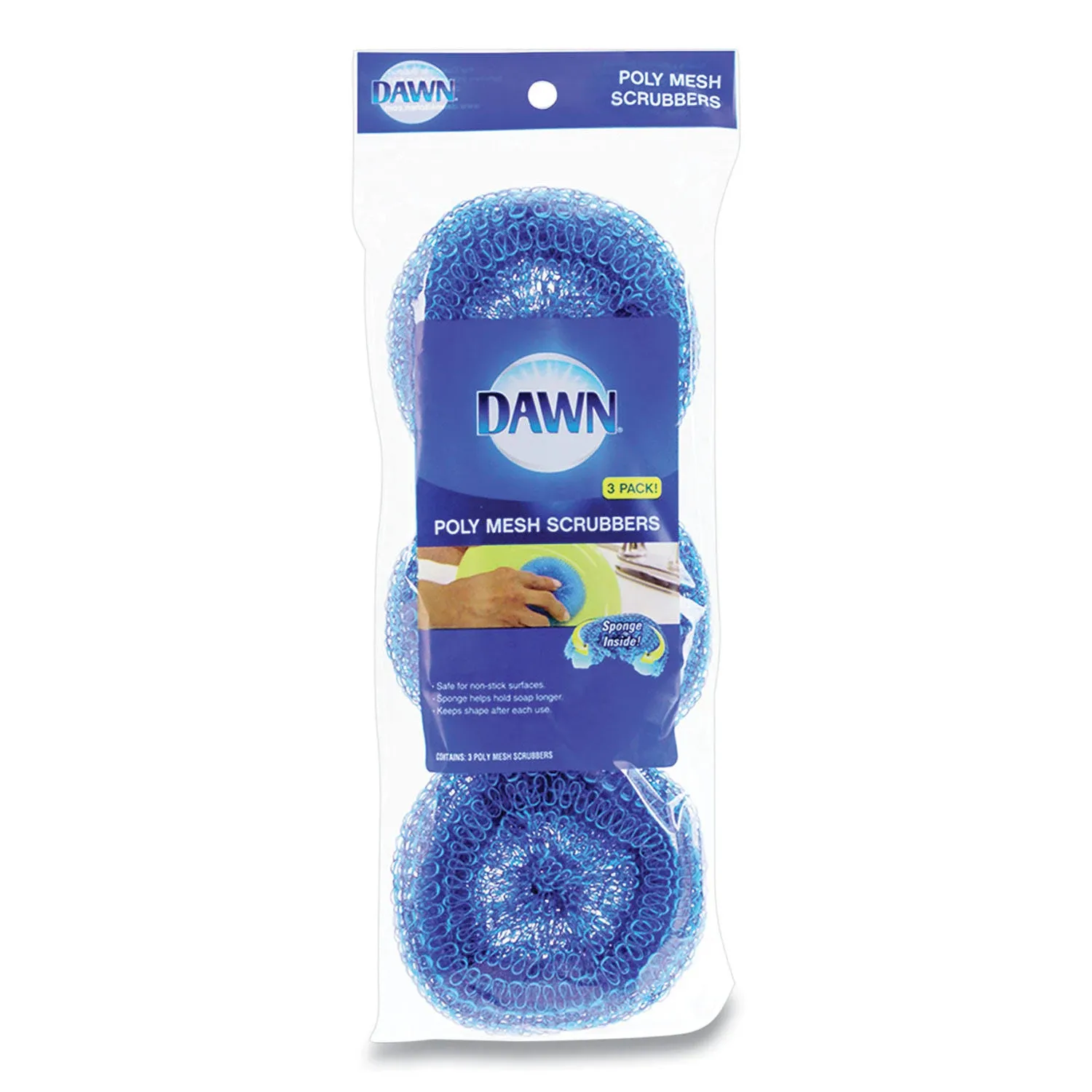 Dawn Scrubbers, Poly Mesh, 3 Pack! - 3 scrubbers