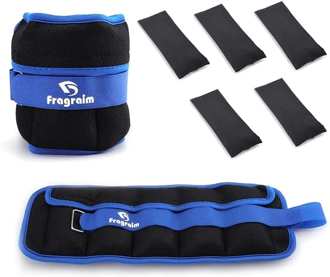 Fragraim Adjustable Ankle Weights 1-15 lbs Pair with Removable Weight for Jogging, Gymnastics, Aerobics, Physical Therapy, Resistance Tra