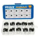 BOJACK 10 Values 50 Pcs LM317 L7805 L7806 L7808 L7809