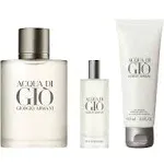 Acqua Di Gio by Giorgio Armani 3 Piece Perfume Gift Set for Men (3.4 oz Eau De Toilette Spray + 0.5 oz. Eau De Toilette Spray + 2.5 Shower Gel)