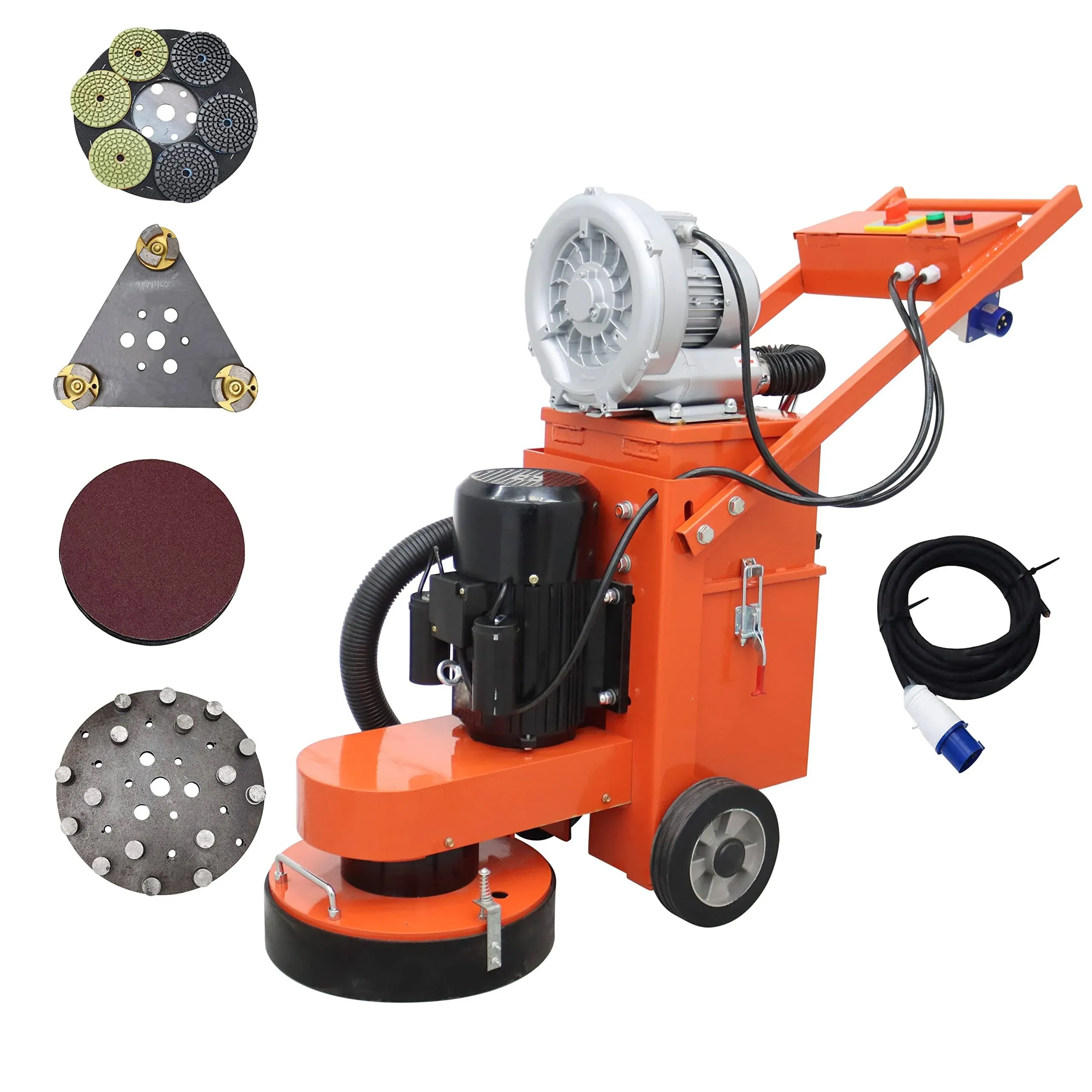 Heavy Duty Dust-free Concrete Floor Grinder and Polisher with Fan 14&#034; Disc 220V