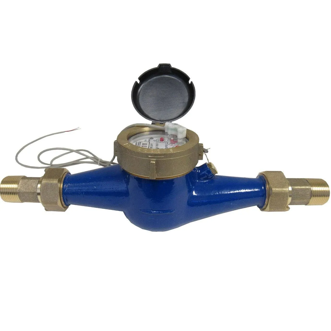 2 Inch NPT Multi Jet Water Meter with Pulse Output, Brass Body - Not for Potable