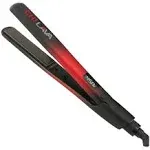 Chi Lava 1" Volcanic Ceramic Hair Styling Flat Iron, Black/Red