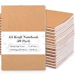 30 Pack Kraft Notebooks, A5 60 Lined Pages Notebooks and Journals for Women G...