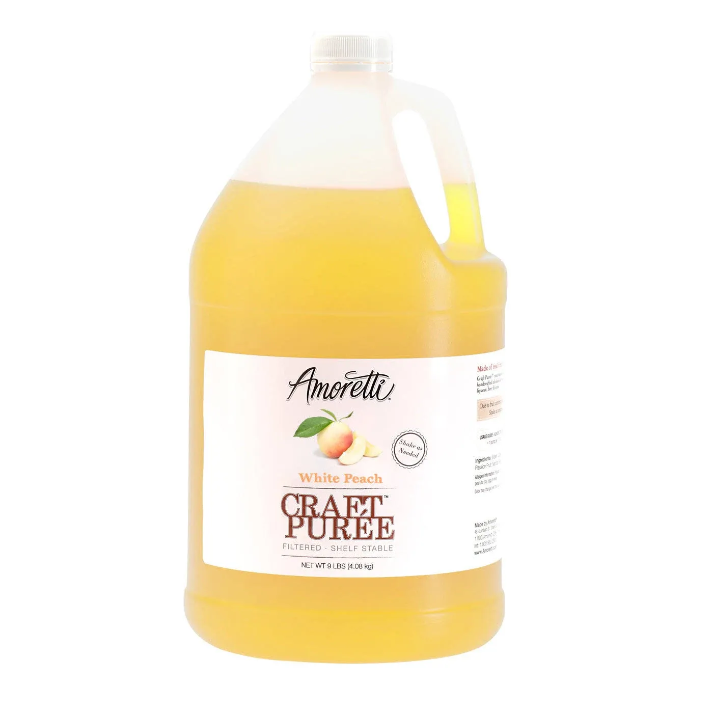 Amoretti White Peach Craft Puree - 9 lbs