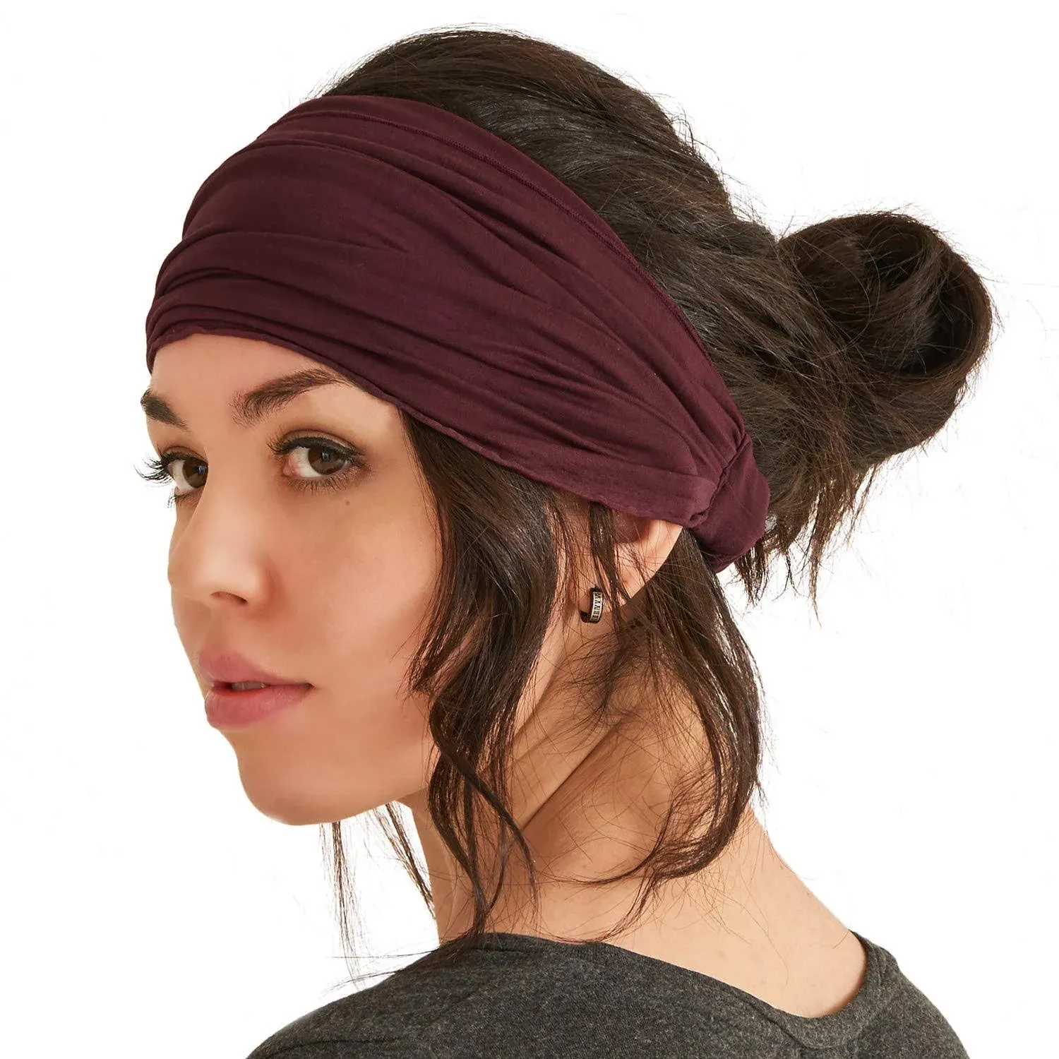 Maroon Japanese Bandana Headbands for Men and Women – Comfortable Head Bands ...