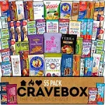 CRAVEBOX Healthy Snack Box (55 Count) Christmas Variety Pack Care Package Gift Basket Kid Men Women Adult Nuts Fruit Nutrition Assortment College Back to School