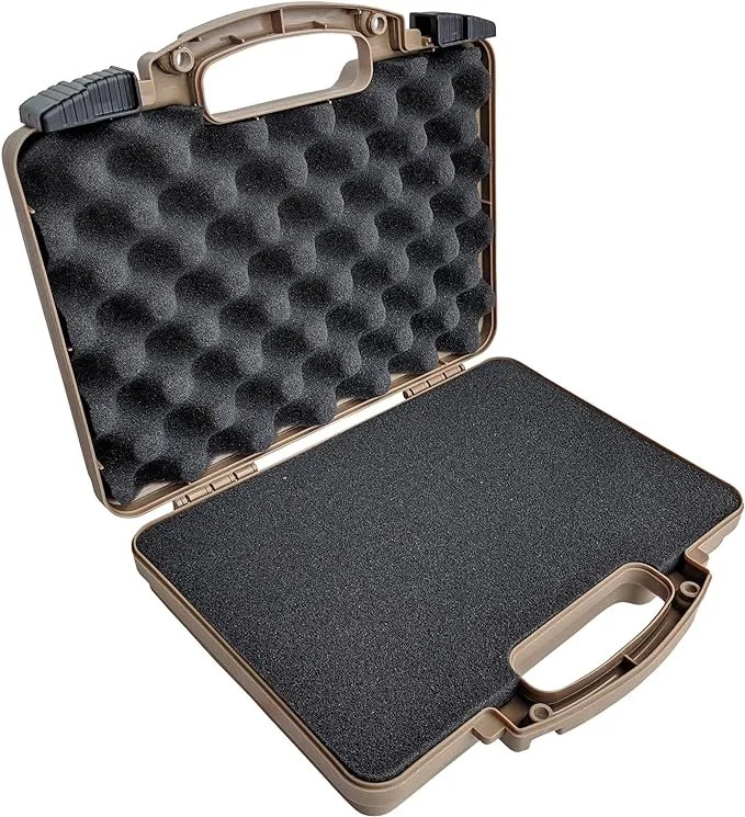 Premium Pick & Pluck Hard Pistol Case - 12” x 8” | Desert TAN