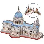 CubicFun 3D Brain Teaser Puzzles for Adults Large Challenge Britain Architecture Church Building Model Craft Kits Birthday Gift