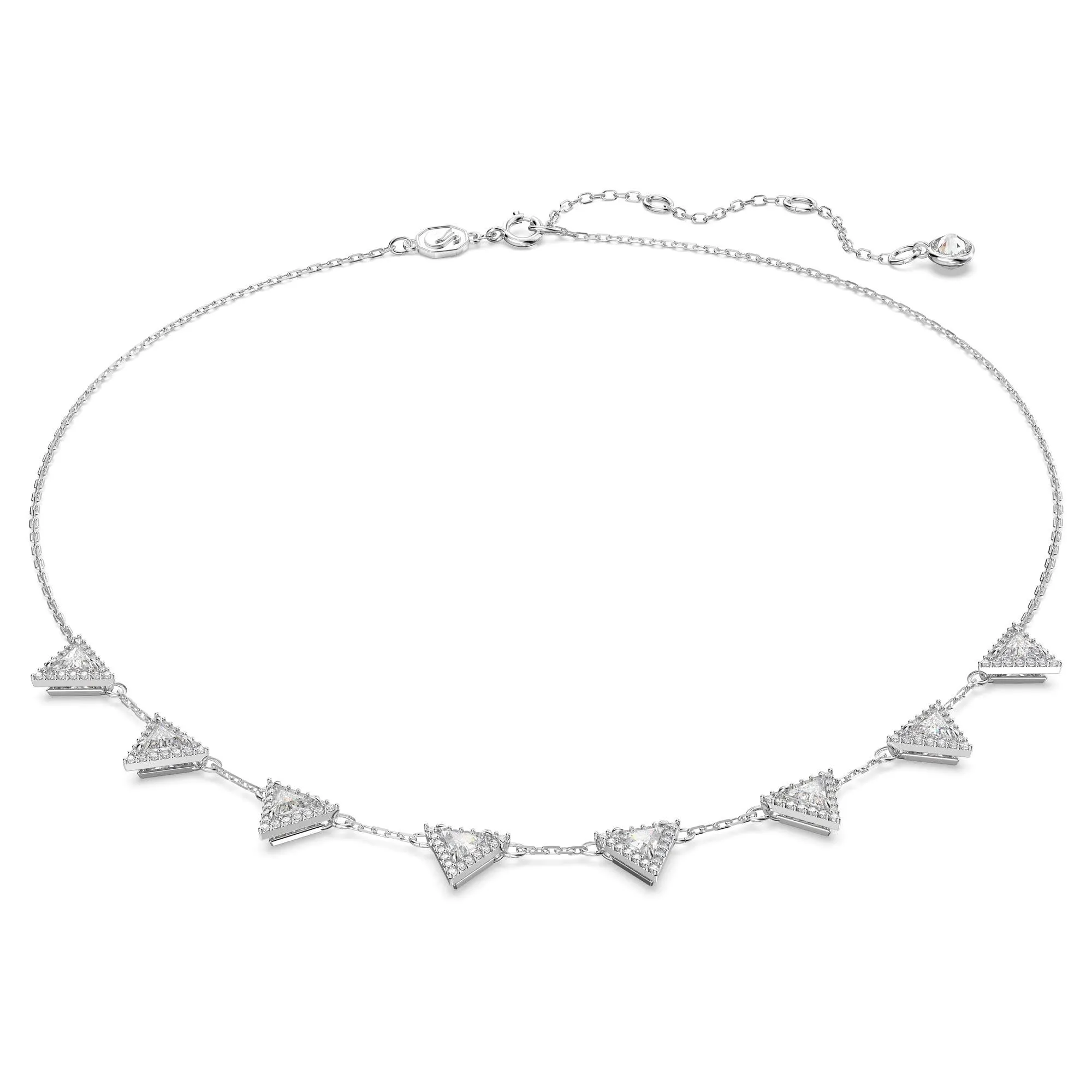 Swarovski Crystal  ORTYX  Necklace Triangle cut, White, Rhodium plated 5643021