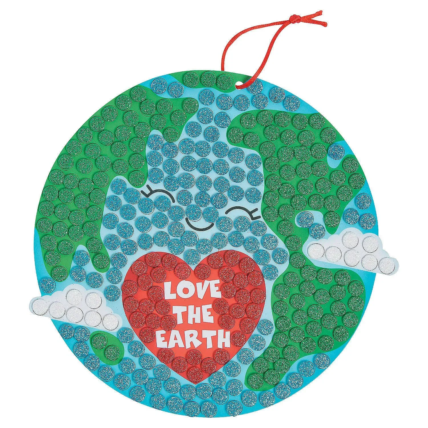 Earth Day Sign Glitter Mosaic Craft Kit- Makes 12