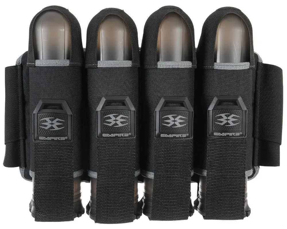 Empire Omega 4-Pod Paintball Harness Pod Pack - Black / Grey