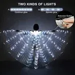 LED Wings Halloween Costume for Women Glow Angel Wings Light up Fairy Wings with