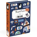 Janod - Magneti'Book Universe - 70 - Part Educational Magnetic Game Teaches Fine Motor Skills and Imagination - Suitable for Ages 3 and Up, J02589, White