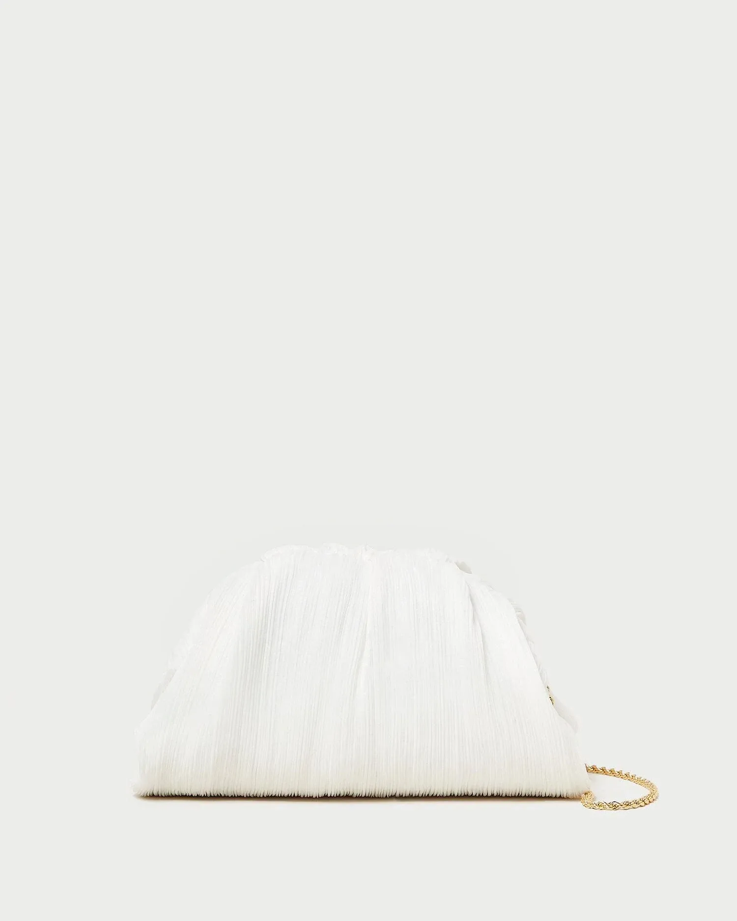 Loeffler Randall Women's Bailey Pleated Frame Clutch Pearl