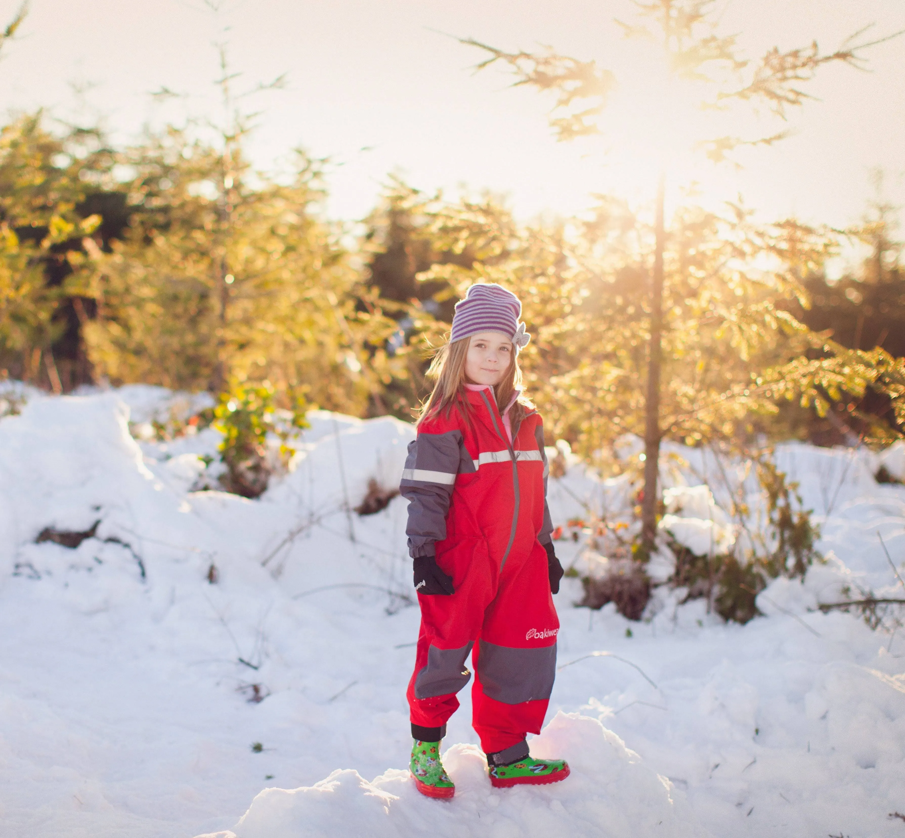 Oaki Children's Trail One Piece Rain Suit, Fiery Red, 2T