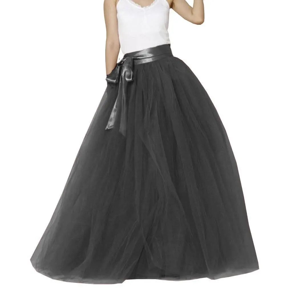 EllieHouse Womens Long Tutu Party Evening Tulle Skirt PC05