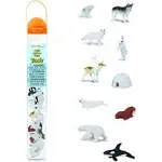 Safari Ltd Arctic TOOB With 10 Fun Figurines, Including A Harp Seal, Husky, Caribou, Arctic Rabbit, Killer Whale, Walrus, Arctic Fox, Beluga Whale, Igloo, And Polar Bear – For Ages 3 and Up