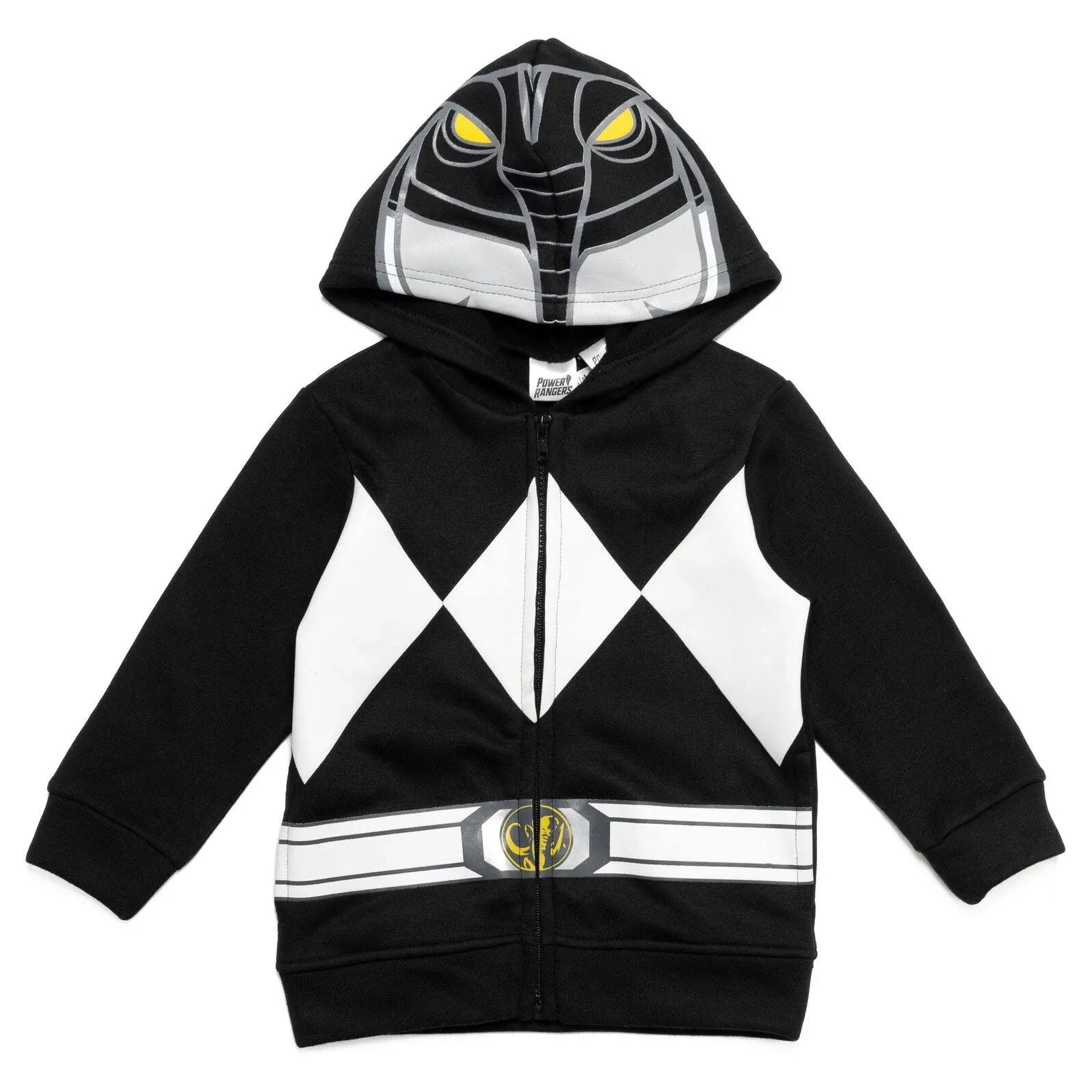 Power Rangers Blue Ranger Red Ranger Black Ranger Fleece Zip Up Hoodie Toddler to Big Kid