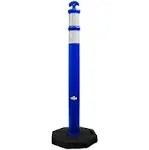 RK Dpost2t Polyethylene Portable Delineator Post with 13 lbs Octagonal Rubber Base, 42" Height (Pack of 10, Blue)