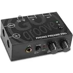 GOgroove Phono Preamp Pro Preamplifier with RCA Input/Output, DIN Connection, RIAA Equalization, 12V DC Adapter - Compatible with Vinyl Record Players, Turntables, Stereos, DJ Mixers