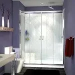 DREAMLINE DL-6115-CL VISIONS 36 D X 60 W X 76 3/4 H FRAMELESS SLIDING SHOWER DOOR, SHOWER BASE AND QWALL-5 BACKWALL KIT