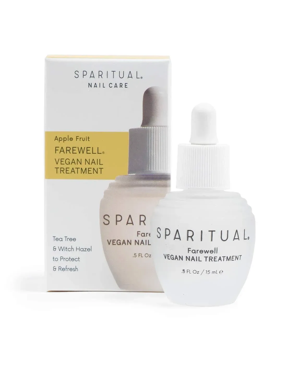 SPARITUAL Apple Fruit FAREWELL VEGAN NAIL TREATMENT | Protect Against Nail Damage 0.5oz (0.5 Fl Oz)