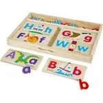 Melissa &amp; Doug ABC Picture Boards - Educational Toy With 13 Double-Sided Wooden 