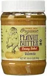 Trader Joes Organic Peanut Butter Creamy Salted Valencia 1 lb Case of 4