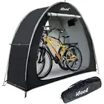 iCOOL Outdoor Bike Cover Storage Shed Tent, 210d Oxford Thick Waterproof, Storage of 2 Bicycle-Black