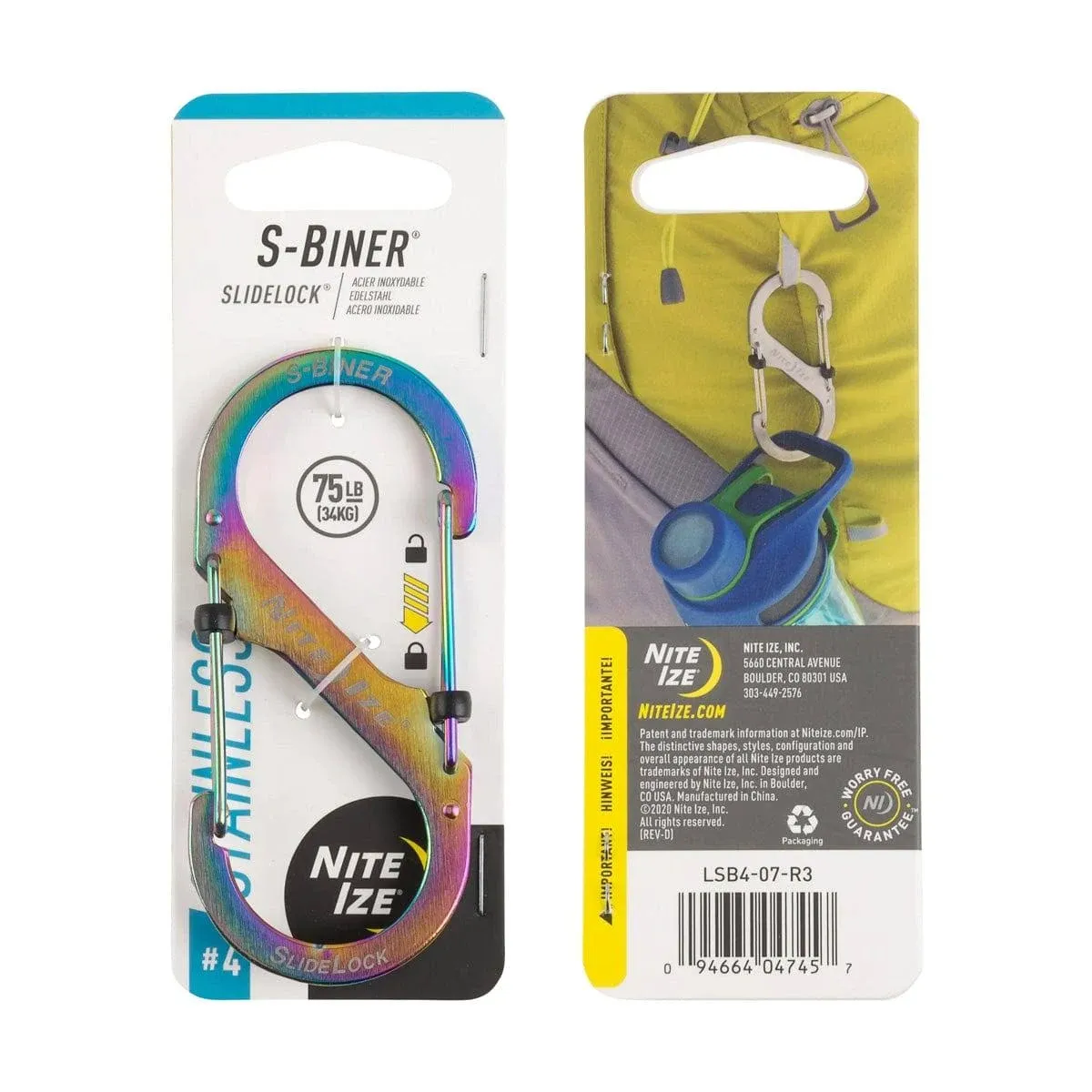 Nite IZE LSB4-07-R3 Dual Locking Carabiner